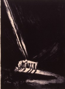 10. Journey to the tomb charcoal-7 X 5 inches