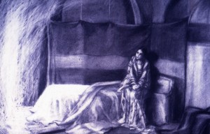 11. Annunciation After HO Tanner - Charcoal - 18 x 24 inches
