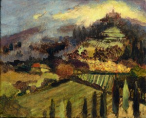 18. Brunello di Montalcino Vineyards - Oil on Canvas - 8 x 10 in - I
