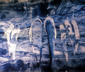 5. Water Ancestors - Monoprint & Collage - 24 x 36 inches